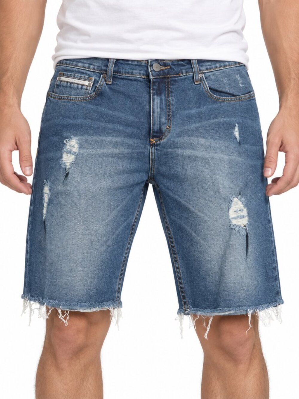 Calvin Klein Jeans Men’s Distressed Cutoff Denim Shorts Size 36